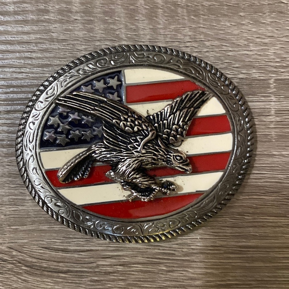 American Flag Belt Buckle